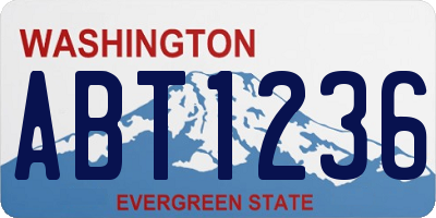 WA license plate ABT1236