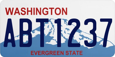 WA license plate ABT1237