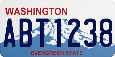WA license plate ABT1238