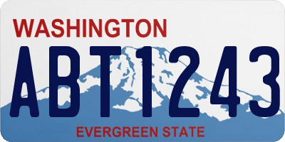 WA license plate ABT1243