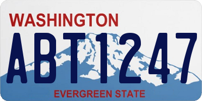 WA license plate ABT1247