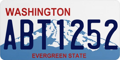WA license plate ABT1252