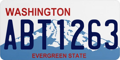 WA license plate ABT1263