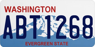 WA license plate ABT1268