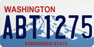 WA license plate ABT1275