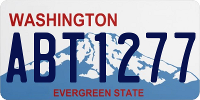 WA license plate ABT1277