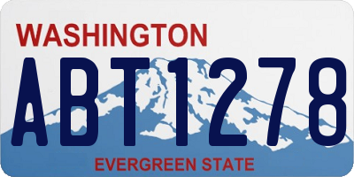 WA license plate ABT1278