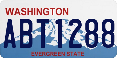 WA license plate ABT1288