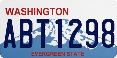 WA license plate ABT1298