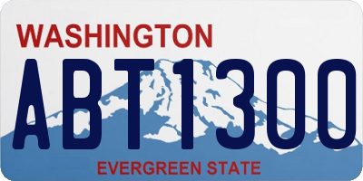WA license plate ABT1300