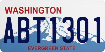 WA license plate ABT1301