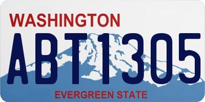 WA license plate ABT1305