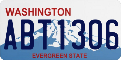 WA license plate ABT1306