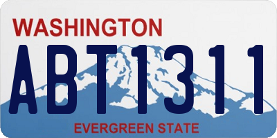 WA license plate ABT1311