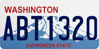 WA license plate ABT1320