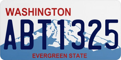 WA license plate ABT1325