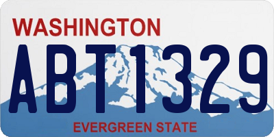 WA license plate ABT1329