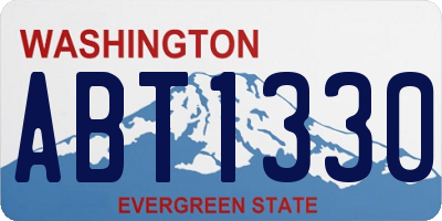WA license plate ABT1330