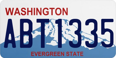 WA license plate ABT1335