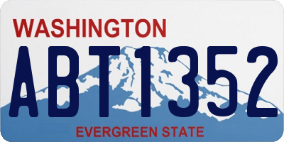 WA license plate ABT1352