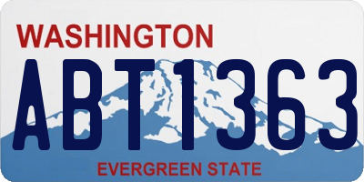 WA license plate ABT1363