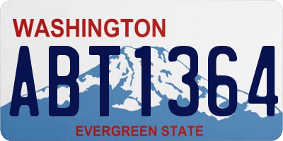 WA license plate ABT1364