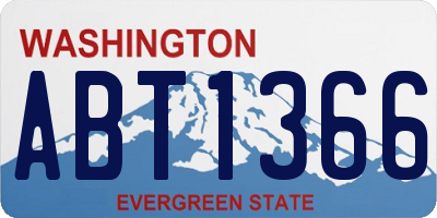 WA license plate ABT1366