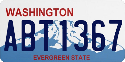 WA license plate ABT1367