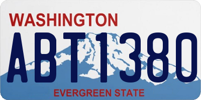 WA license plate ABT1380