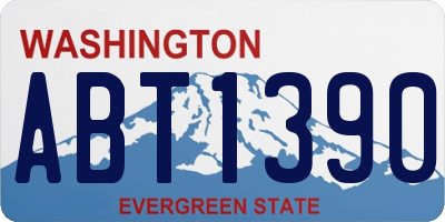 WA license plate ABT1390