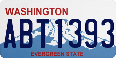 WA license plate ABT1393