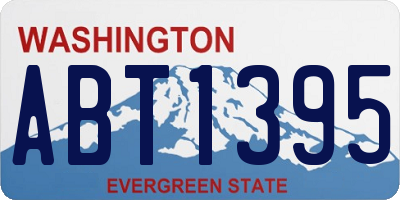 WA license plate ABT1395