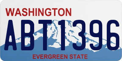 WA license plate ABT1396