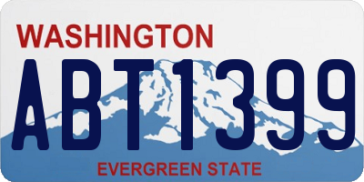 WA license plate ABT1399