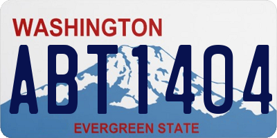 WA license plate ABT1404