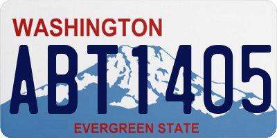 WA license plate ABT1405