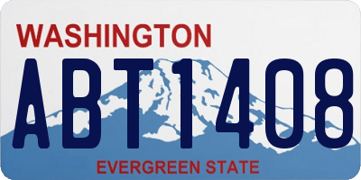 WA license plate ABT1408