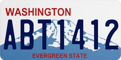 WA license plate ABT1412
