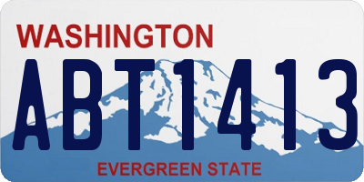 WA license plate ABT1413