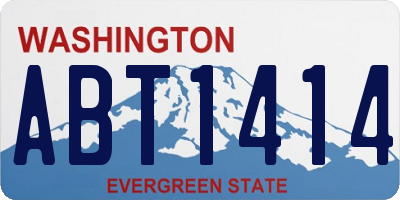 WA license plate ABT1414