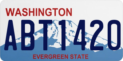 WA license plate ABT1420