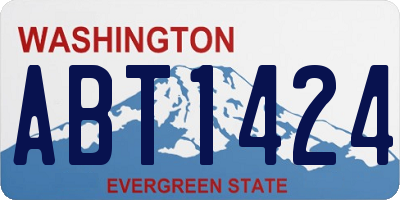 WA license plate ABT1424
