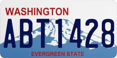 WA license plate ABT1428