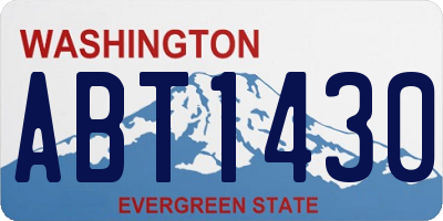 WA license plate ABT1430
