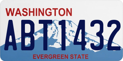 WA license plate ABT1432