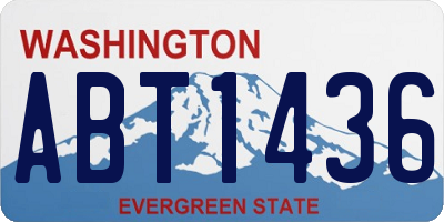 WA license plate ABT1436
