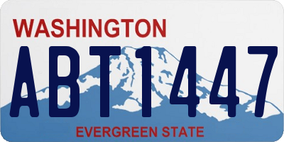 WA license plate ABT1447