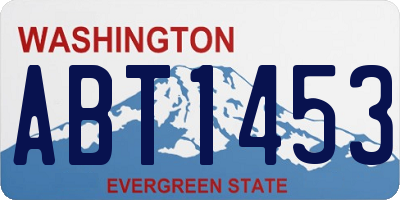 WA license plate ABT1453