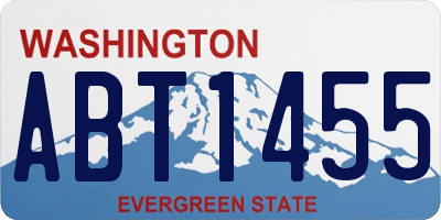 WA license plate ABT1455