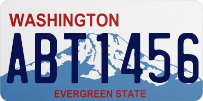 WA license plate ABT1456